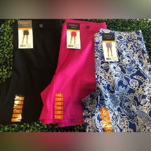 3 NWT Pairs of Rafaella Comfort Bermuda Shorts : Size 12